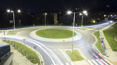 Government infrastructure with solar power and efficient lighting
