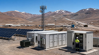 Mining and manufacturing site supported by solar energy