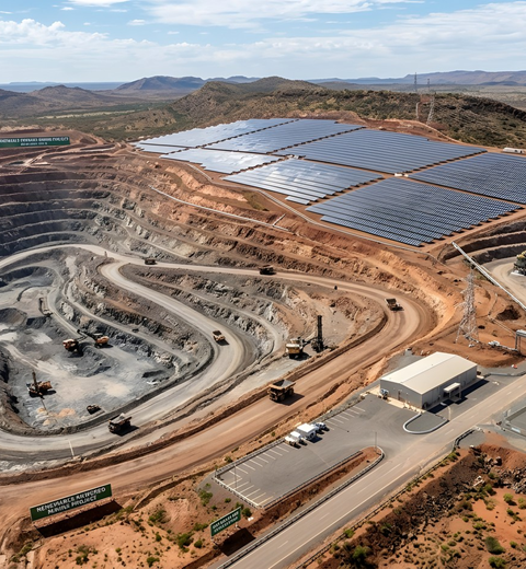Solar power and energy storage supporting mining operations